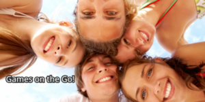 Teens smiling in a group
