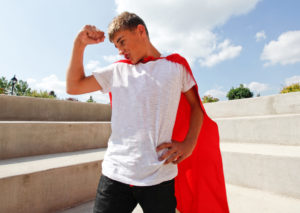 teenager superhero superhero cape strong