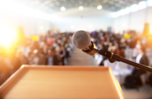 podium microphone speech